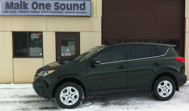 Toyota Rav4 2013 with professional window tint in North Bay